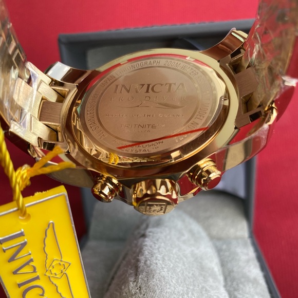 18K Gold Plated Invicta Pro Diver SCUBA (NWT)SALE - Picture 12 of 14